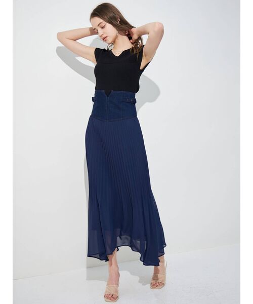 MERCURYDUO（マーキュリーデュオ）の「2WAYリボンコンパクトニット（ニット/セーター・レディース・オフホワイト/ブラック/ブルー/ラベンダー・FREE）」の21枚目の写真