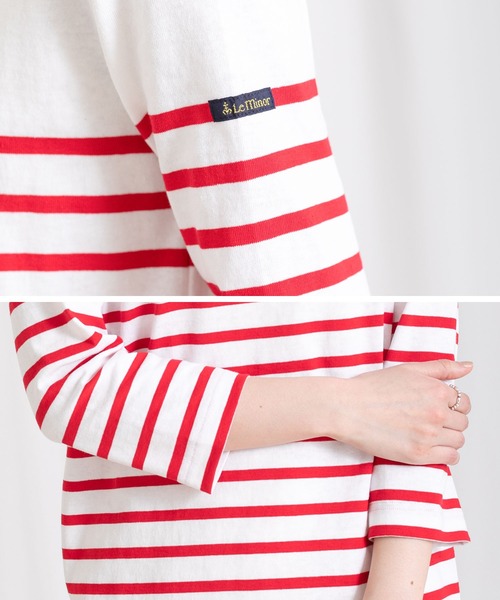 【完売／新品未使用】LE MINOR/ルミノア 別注パネルボーダーカットソー セール】【LEMINOR/ルミノア】別注JEANNEパネルボーダーTシャツ