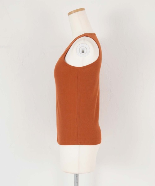 titivate（ティティベイト）の「ﾌﾞﾗｶｯﾌﾟ付きｱｼﾝﾒﾄﾘｰﾀﾝｸﾄｯﾌﾟ（タンクトップ・レディース・グリーン/キャメル/ブラック・S/M/L）」の12枚目の写真