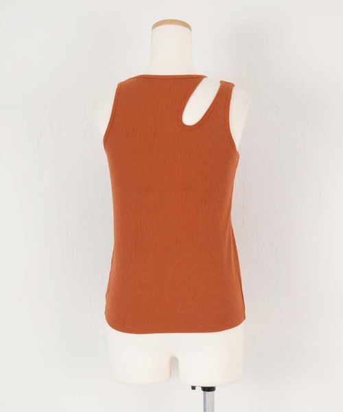 titivate（ティティベイト）の「ﾌﾞﾗｶｯﾌﾟ付きｱｼﾝﾒﾄﾘｰﾀﾝｸﾄｯﾌﾟ（タンクトップ・レディース・グリーン/キャメル/ブラック・S/M/L）」の5枚目の写真