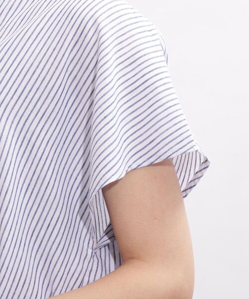 SHOO・LA・RUE(シューラルー)の「◆【洗濯機可/麻混/ドライタッチ】フレンチリネンスキッパーワンピース(ワンピース・レディース・ブラック/イエロー/ブルー/ブラック系1/ブラック系2/サックスブルー系2・00)」の11枚目の写真