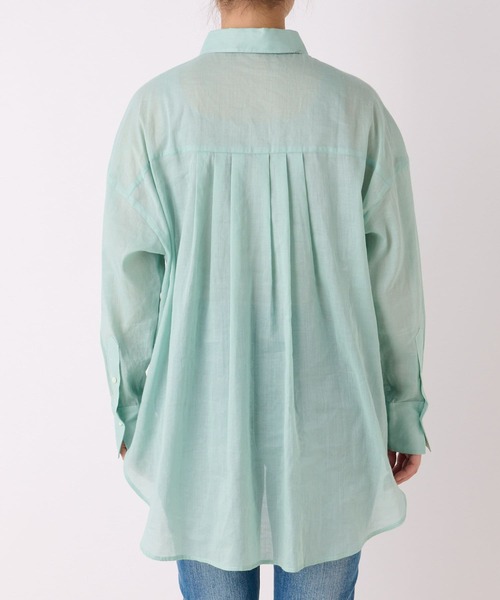 RIVE DROITE（リヴドロワ）の「綿麻バックシャンシャツ（シャツ/ブラウス・レディース・ブラック/ミント・FREE）」の15枚目の写真