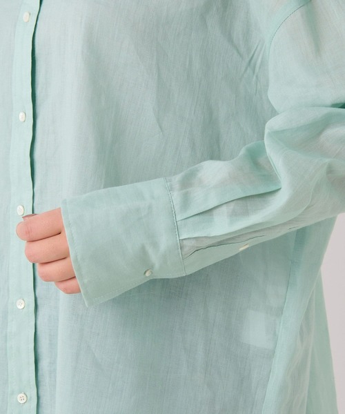 RIVE DROITE（リヴドロワ）の「綿麻バックシャンシャツ（シャツ/ブラウス・レディース・ブラック/ミント・FREE）」の11枚目の写真