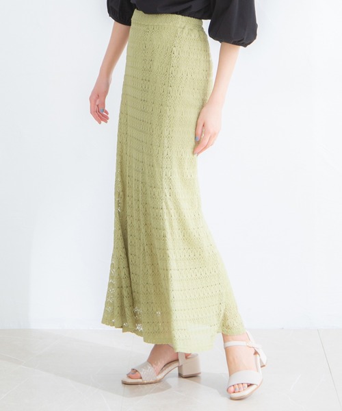 Honeys(ハニーズ)の「マーメイドスカート(スカート・レディース・ブラック/アイボリー/グリーン系その他/イエロー系その他・LL/S/M/L)」の4枚目の写真