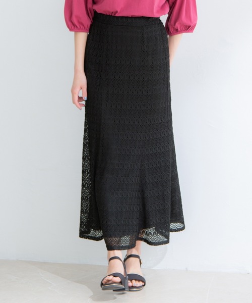 Honeys(ハニーズ)の「マーメイドスカート(スカート・レディース・ブラック/アイボリー/グリーン系その他/イエロー系その他・LL/S/M/L)」の3枚目の写真