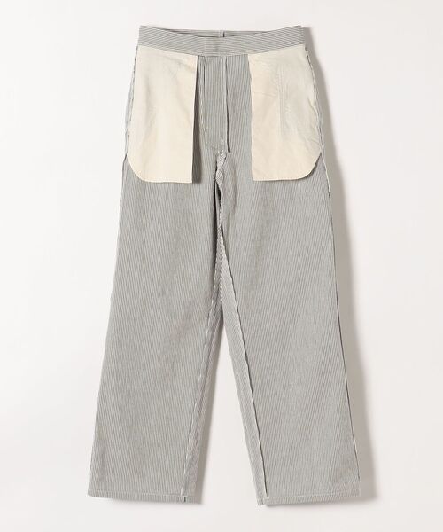 SHIPS any（シップス エニィ）の「SHIPS any:〈ウォッシャブル〉ヒッコリー カーゴ パンツ◇（カーゴパンツ・レディース・ブラック・38/36）」の9枚目の写真