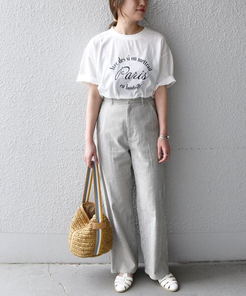 SHIPS any（シップス エニィ）の「SHIPS any:〈ウォッシャブル〉ヒッコリー カーゴ パンツ◇（カーゴパンツ・レディース・ブラック・38/36）」の13枚目の写真