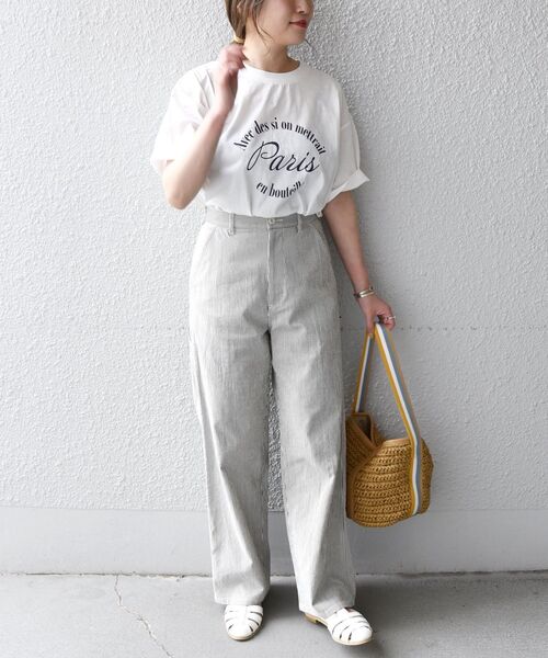 SHIPS any（シップス エニィ）の「SHIPS any:〈ウォッシャブル〉ヒッコリー カーゴ パンツ◇（カーゴパンツ・レディース・ブラック・38/36）」の14枚目の写真