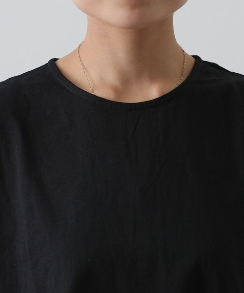 COLONY 2139（コロニートゥーワンスリーナイン）の「スムース天竺タックショルダーノースリーブT（Tシャツ/カットソー・レディース・ブラック/オフホワイト・FREE）」の21枚目の写真