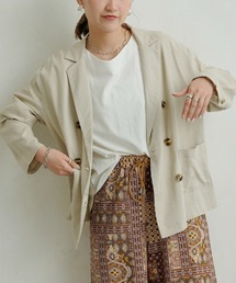 リネンテーラードジャケット