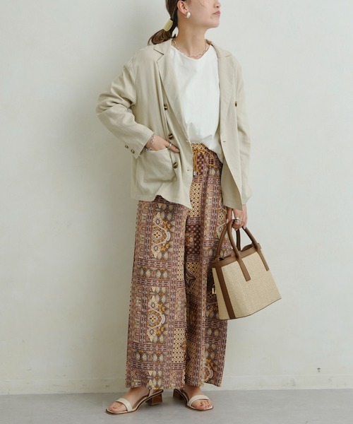 Chez toi（シェトワ）の「リネンテーラードジャケット（テーラードジャケット・レディース・ベージュ/ネイビー/オフホワイト・FREE）」の19枚目の写真