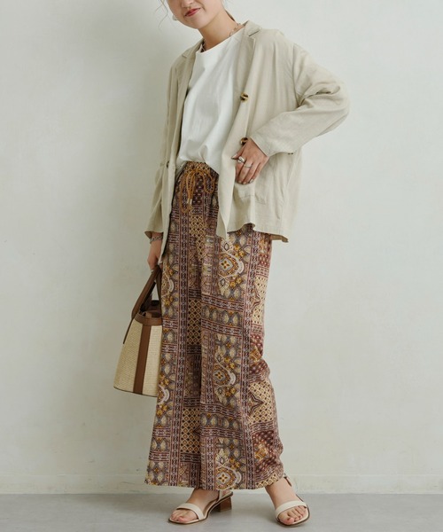 Chez toi（シェトワ）の「リネンテーラードジャケット（テーラードジャケット・レディース・ベージュ/ネイビー/オフホワイト・FREE）」の14枚目の写真