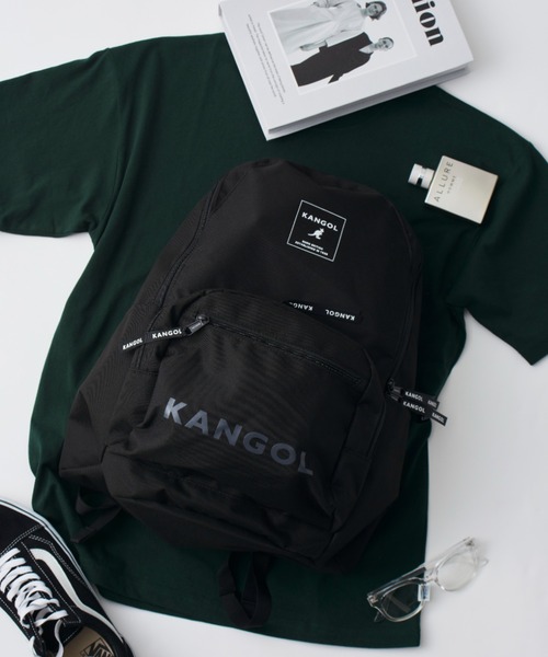 KANGOL（カンゴール）の「【KANGOL】スーベニアロゴデイパック KGSA-BG00235 ※（バックパック/リュック・レディース・ベージュ/ブラック/ホワイト/ブラック系その他2・FREE）」の9枚目の写真