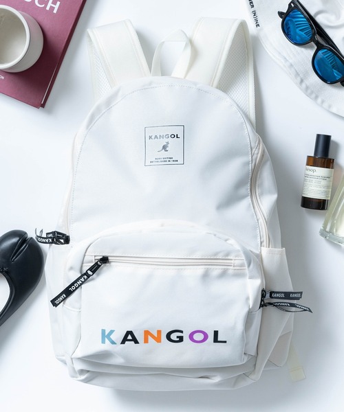 KANGOL（カンゴール）の「【KANGOL】スーベニアロゴデイパック KGSA-BG00235 ※（バックパック/リュック・レディース・ベージュ/ブラック/ホワイト/ブラック系その他2・FREE）」の8枚目の写真