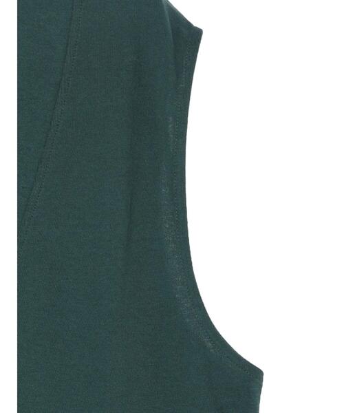 Green　Parks（グリーンパークス）の「カットソーVネックベスト（ベスト・レディース・グレー/ベージュ/ダークグリーン・FREE）」の14枚目の写真
