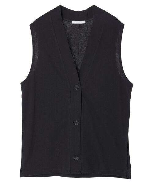 Green　Parks（グリーンパークス）の「カットソーVネックベスト（ベスト・レディース・グレー/ベージュ/ダークグリーン・FREE）」の20枚目の写真