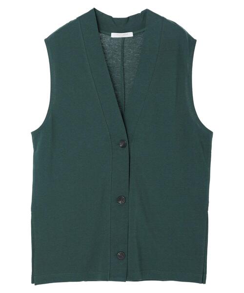 Green　Parks（グリーンパークス）の「カットソーVネックベスト（ベスト・レディース・グレー/ベージュ/ダークグリーン・FREE）」の22枚目の写真