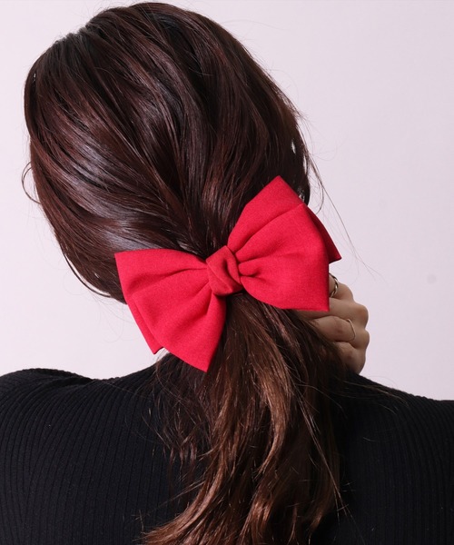 BAYBLO(ベイブロ)の「(SB)ビッグリボン バレッタ(バレッタ/ヘアクリップ・レディース・ブラック/ネイビー/オフホワイト/グリーン/ワイン・ONE SIZE)」の5枚目の写真