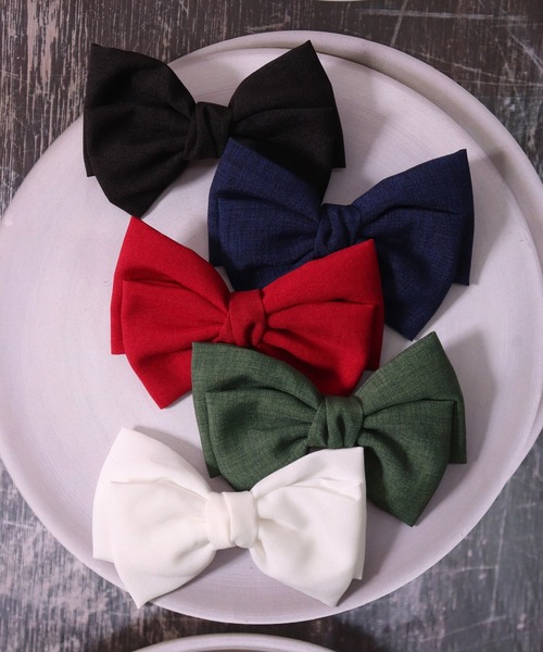 BAYBLO(ベイブロ)の「(SB)ビッグリボン バレッタ(バレッタ/ヘアクリップ・レディース・ブラック/ネイビー/オフホワイト/グリーン/ワイン・ONE SIZE)」の14枚目の写真