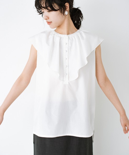 haco!(ハコ)の「これさえあれば大人に不足しがちな華と旬を補える!?衿がかわいいお手入れ楽ちんブラウス by que made me(シャツ/ブラウス・レディース・ホワイト/ブラック・SMALL/MEDIUM/LARGE/X-LARGE)」の12枚目の写真