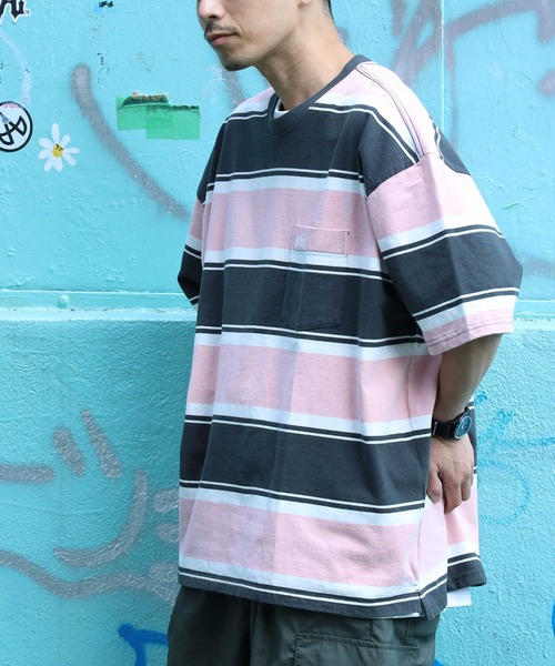 Levi's（リーバイス）の「【Levi's】ポケットボーダーＴシャツ（Tシャツ/カットソー・メンズ・ピンク・L/S/M）」の12枚目の写真