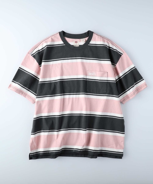 Levi's（リーバイス）の「【Levi's】ポケットボーダーＴシャツ（Tシャツ/カットソー・メンズ・ピンク・L/S/M）」の9枚目の写真