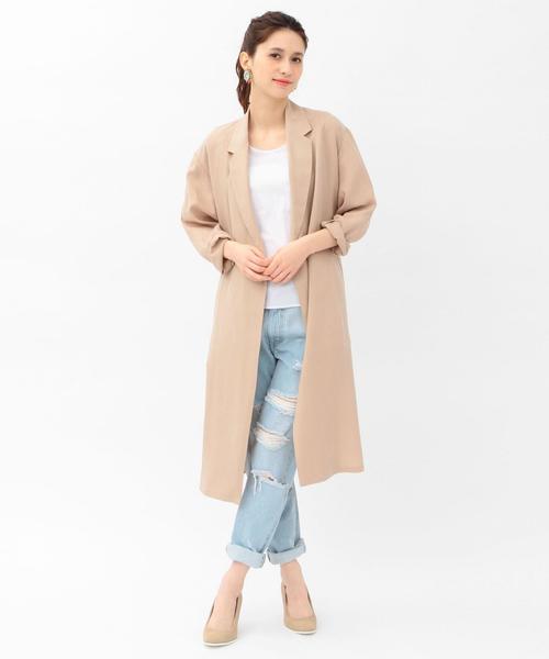 Another Edition（アナザーエディション）の「ライトチェスターコート(ベージュ)/AEBC TEN  LIGHT CT BG◆（チェスターコート・レディース・ベージュ・ﾌﾘ-）」の13枚目の写真