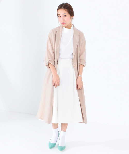 Another Edition（アナザーエディション）の「ライトチェスターコート(ベージュ)/AEBC TEN  LIGHT CT BG◆（チェスターコート・レディース・ベージュ・ﾌﾘ-）」の12枚目の写真