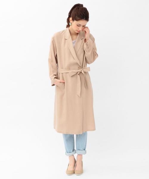 Another Edition（アナザーエディション）の「ライトチェスターコート(ベージュ)/AEBC TEN  LIGHT CT BG◆（チェスターコート・レディース・ベージュ・ﾌﾘ-）」の4枚目の写真