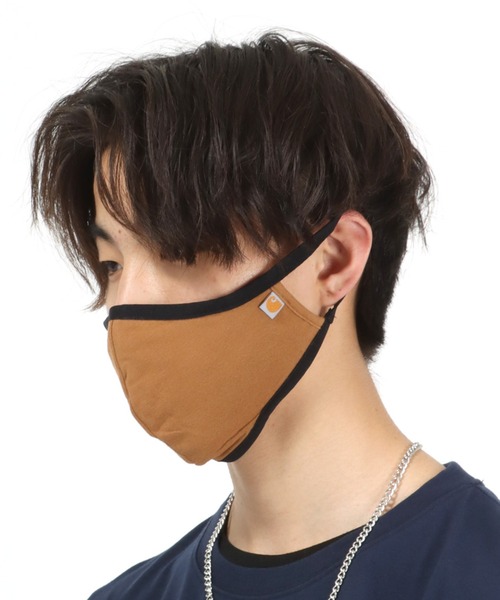 Carhartt(カーハート)の「carhartt(カーハート)Cotton Blend Ear Loop Face Mask/布マスク(マスク・メンズ・グレー/ブラウン/ブラック・FREE)」の3枚目の写真