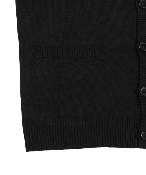 PUNYUS（プニュズ）の「ワンポイントロゴカーディガン（カーディガン/ボレロ・レディース・ブラック/グレー/グリーン/ベージュ/パープル/カーキ・2/1/4/3）」の8枚目の写真