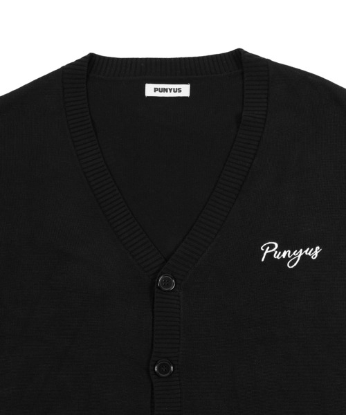 PUNYUS（プニュズ）の「ワンポイントロゴカーディガン（カーディガン/ボレロ・レディース・ブラック/グレー/グリーン/ベージュ/パープル/カーキ・2/1/4/3）」の9枚目の写真