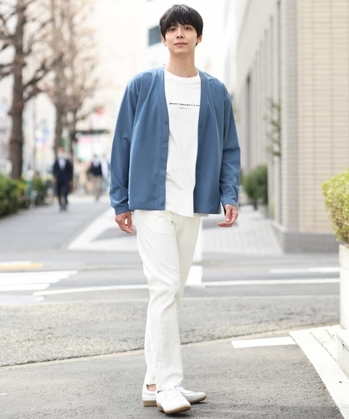 a.v.v（アーヴェヴェ）の「梨地カーディガン（カーディガン/ボレロ・メンズ・グレー/ブルー/ミント/グリーン・46/48/50）」の9枚目の写真