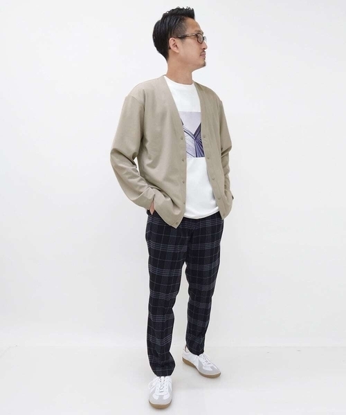 a.v.v（アーヴェヴェ）の「梨地カーディガン（カーディガン/ボレロ・メンズ・グレー/ブルー/ミント/グリーン・46/48/50）」の11枚目の写真