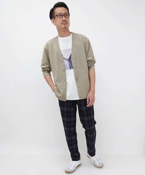 a.v.v（アーヴェヴェ）の「梨地カーディガン（カーディガン/ボレロ・メンズ・グレー/ブルー/ミント/グリーン・46/48/50）」の12枚目の写真