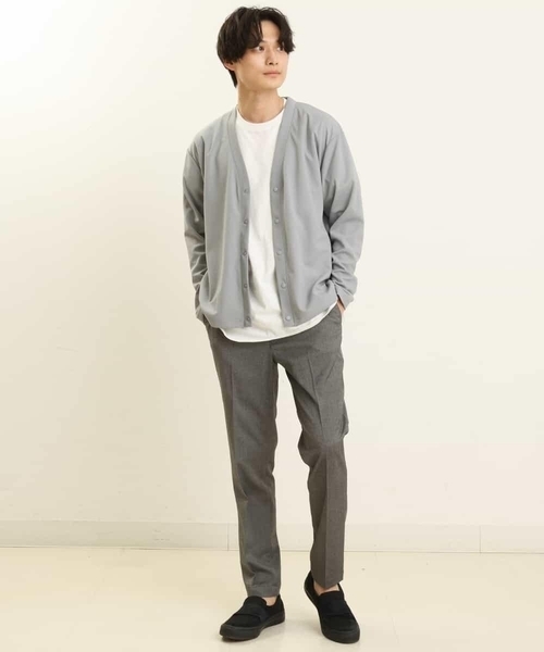 a.v.v（アーヴェヴェ）の「梨地カーディガン（カーディガン/ボレロ・メンズ・グレー/ブルー/ミント/グリーン・46/48/50）」の15枚目の写真