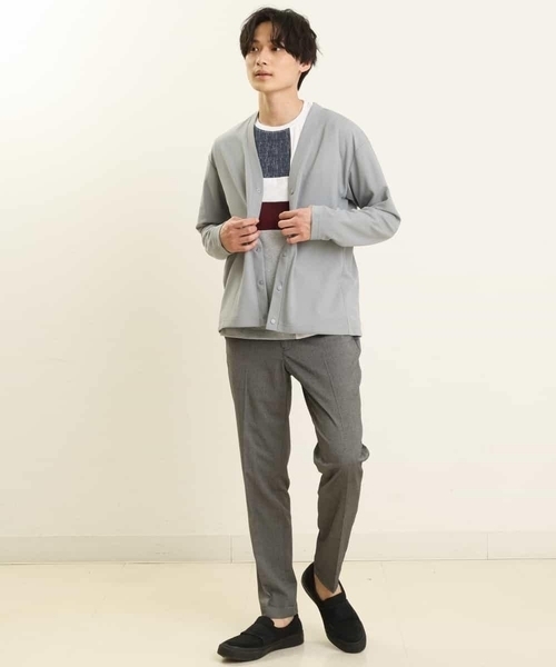 a.v.v（アーヴェヴェ）の「梨地カーディガン（カーディガン/ボレロ・メンズ・グレー/ブルー/ミント/グリーン・46/48/50）」の18枚目の写真