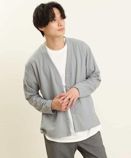 a.v.v（アーヴェヴェ）の「梨地カーディガン（カーディガン/ボレロ・メンズ・グレー/ブルー/ミント/グリーン・46/48/50）」の22枚目の写真