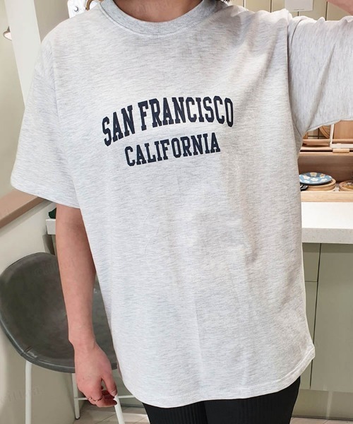 Dalfwin(ダールフィン)の「SAN FRANCISCOロゴ半袖Tシャツ(Tシャツ/カットソー・レディース・ホワイト/グレー系その他/クリーム・FREE)」の14枚目の写真
