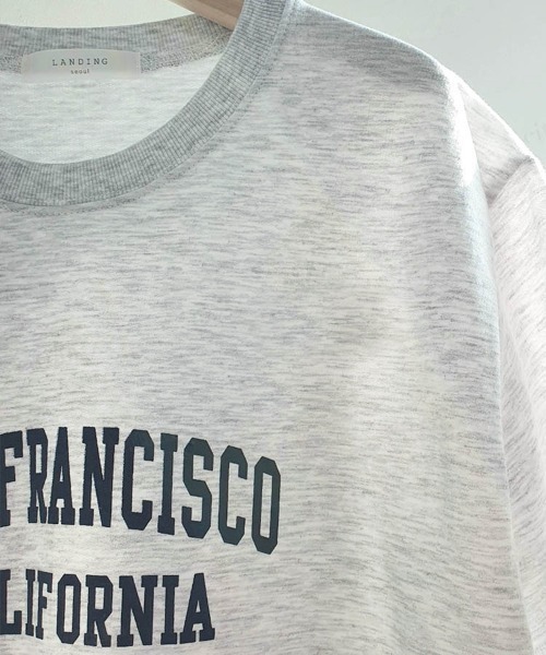 Dalfwin(ダールフィン)の「SAN FRANCISCOロゴ半袖Tシャツ(Tシャツ/カットソー・レディース・ホワイト/グレー系その他/クリーム・FREE)」の19枚目の写真