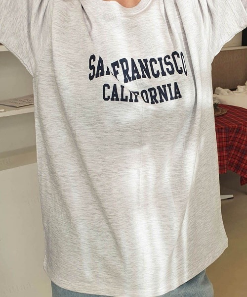 Dalfwin(ダールフィン)の「SAN FRANCISCOロゴ半袖Tシャツ(Tシャツ/カットソー・レディース・ホワイト/グレー系その他/クリーム・FREE)」の16枚目の写真