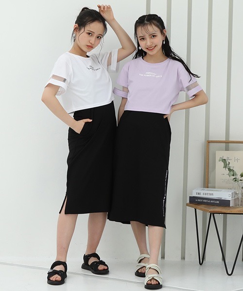 PINKHUNT(ピンクハント)の「PINKHUNT ショート丈Tシャツセットワンピース 6968K(ワンピース・キッズ・パープル/ホワイト・140cm/150cm/160cm/130cm/120cm)」の8枚目の写真