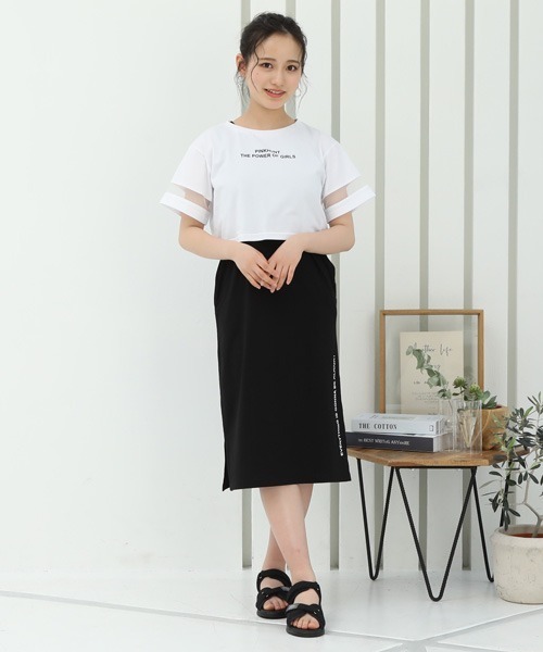 PINKHUNT(ピンクハント)の「PINKHUNT ショート丈Tシャツセットワンピース 6968K(ワンピース・キッズ・パープル/ホワイト・140cm/150cm/160cm/130cm/120cm)」の12枚目の写真