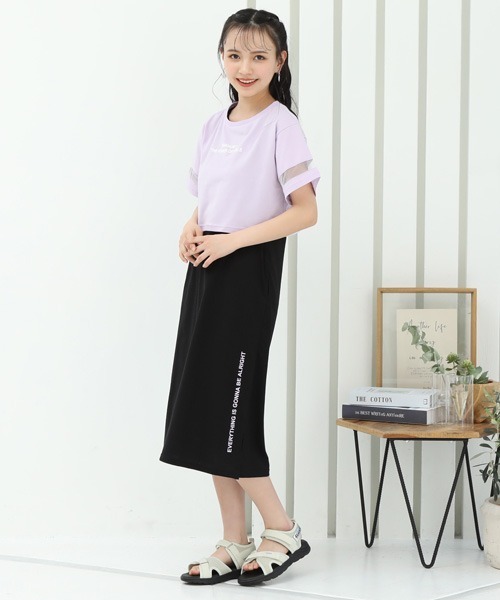 PINKHUNT(ピンクハント)の「PINKHUNT ショート丈Tシャツセットワンピース 6968K(ワンピース・キッズ・パープル/ホワイト・140cm/150cm/160cm/130cm/120cm)」の11枚目の写真