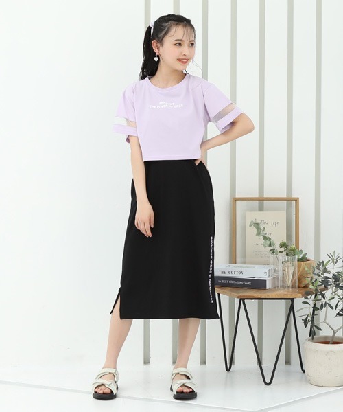 PINKHUNT(ピンクハント)の「PINKHUNT ショート丈Tシャツセットワンピース 6968K(ワンピース・キッズ・パープル/ホワイト・140cm/150cm/160cm/130cm/120cm)」の10枚目の写真