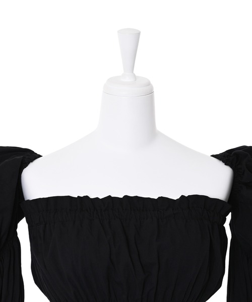 Narcissus(ナルシス)の「【Narcissus WEBSTORE 限定商品】パフリボンワンピース(シャツワンピース・レディース・ブラック・FREE)」の5枚目の写真