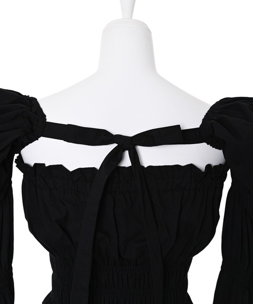 Narcissus(ナルシス)の「【Narcissus WEBSTORE 限定商品】パフリボンワンピース(シャツワンピース・レディース・ブラック・FREE)」の13枚目の写真