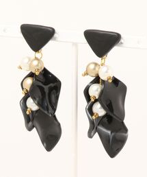 【atelier*mio】クレイ × リーフパール costume jewelry pierce