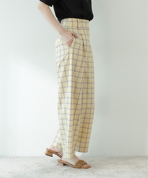 N.（N. Natural Beauty Basic）（エヌエヌナチュラルビューティーベーシック）の「◆チェックワイドストレートパンツ（その他パンツ・レディース・ブラック系その他/グリーン系その他/イエロー系その他・MEDIUM）」の12枚目の写真