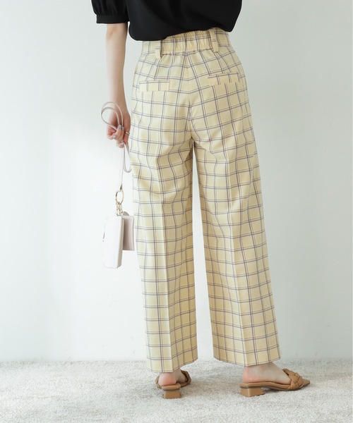 N.（N. Natural Beauty Basic）（エヌエヌナチュラルビューティーベーシック）の「◆チェックワイドストレートパンツ（その他パンツ・レディース・ブラック系その他/グリーン系その他/イエロー系その他・MEDIUM）」の13枚目の写真